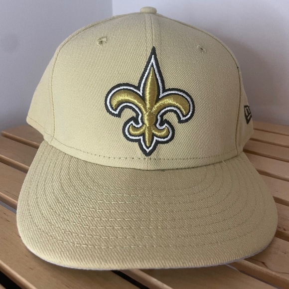 gold New Era 59FIFTY Omaha low profile fitted New Orleans Saints cap, size 7 1/2 - Picture 1 of 5